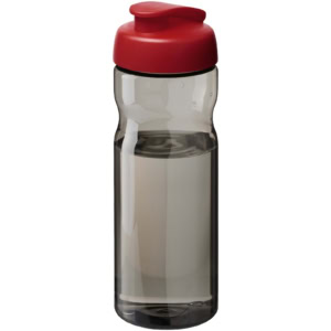 H2O Active® Eco POP Base 650 ml Sportflasche mit Klappdeckel – kohle / rot