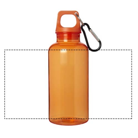 Oregon 400 ml RCS-zertifizierte Trinkflasche aus recyceltem Kunststoff mit Karabiner - orange – Bild 8