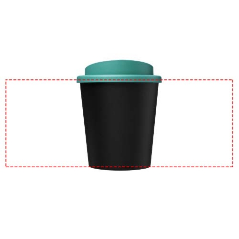Americano® Espresso Eco 250 ml recycelter Isolierbecher - schwarz / aquablau – Bild 6