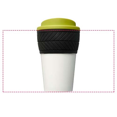 Brite-Americano® 350 ml Isolierbecher mit Schutzring Reifen-Design - limone – Bild 4