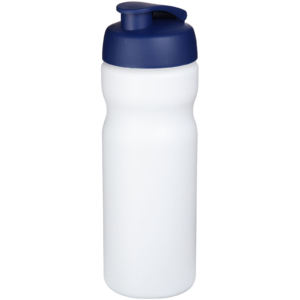 Baseline® Plus 650 ml Sportflasche mit Klappdeckel – weiss / blau