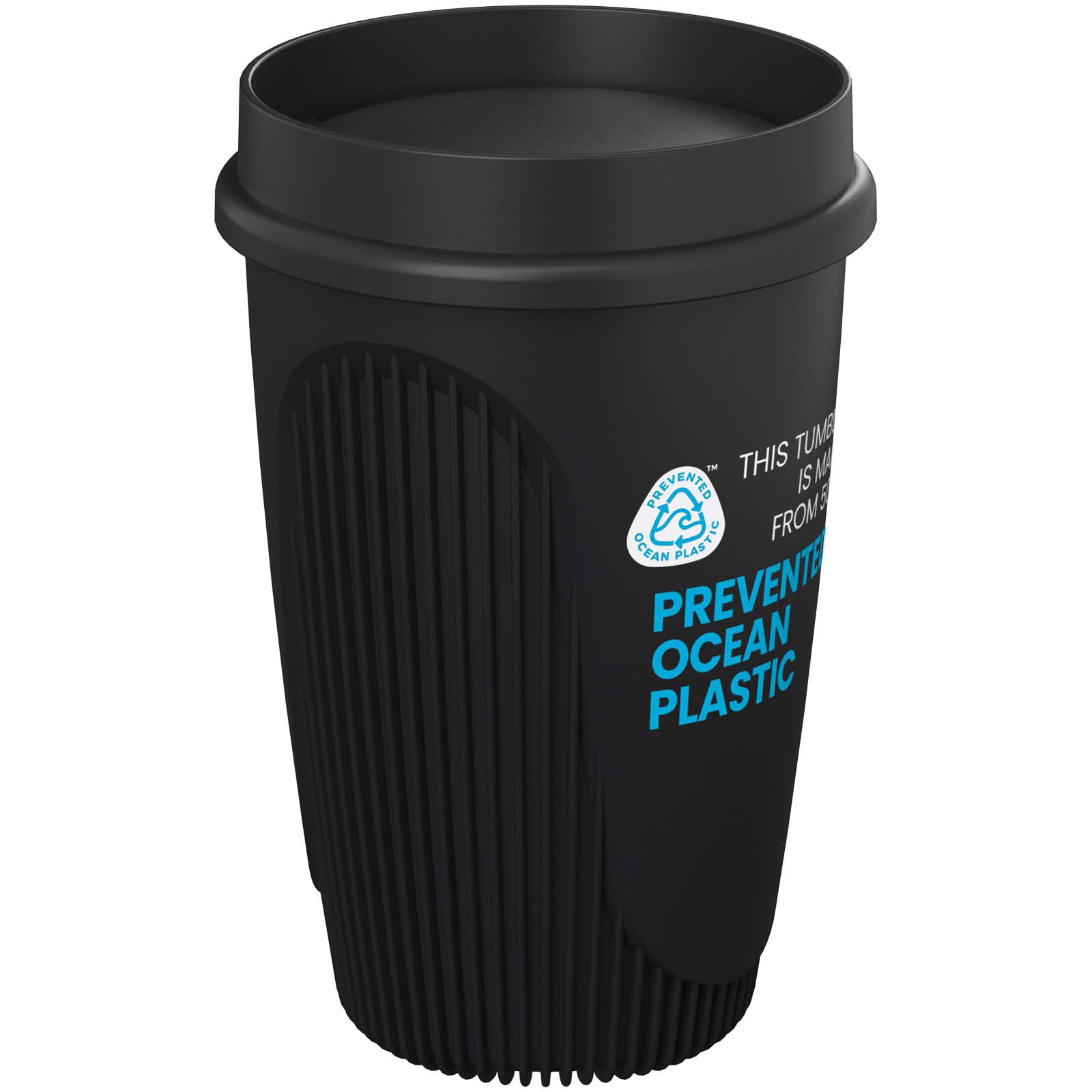 Alto POP 350 ml Becher mit 360°-Deckel - schwarz - Logo 1