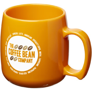 Classic 300 ml Kunststoffbecher - orange - Logo 1