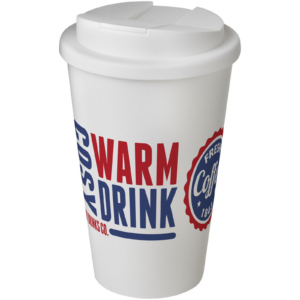 Americano® 350 ml Isolierbecher mit auslaufsicherem Schraubverschluss - weiss - Logo 1