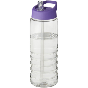 H2O Active® Treble 750 ml Sportflasche mit Ausgussdeckel – transparent / lila