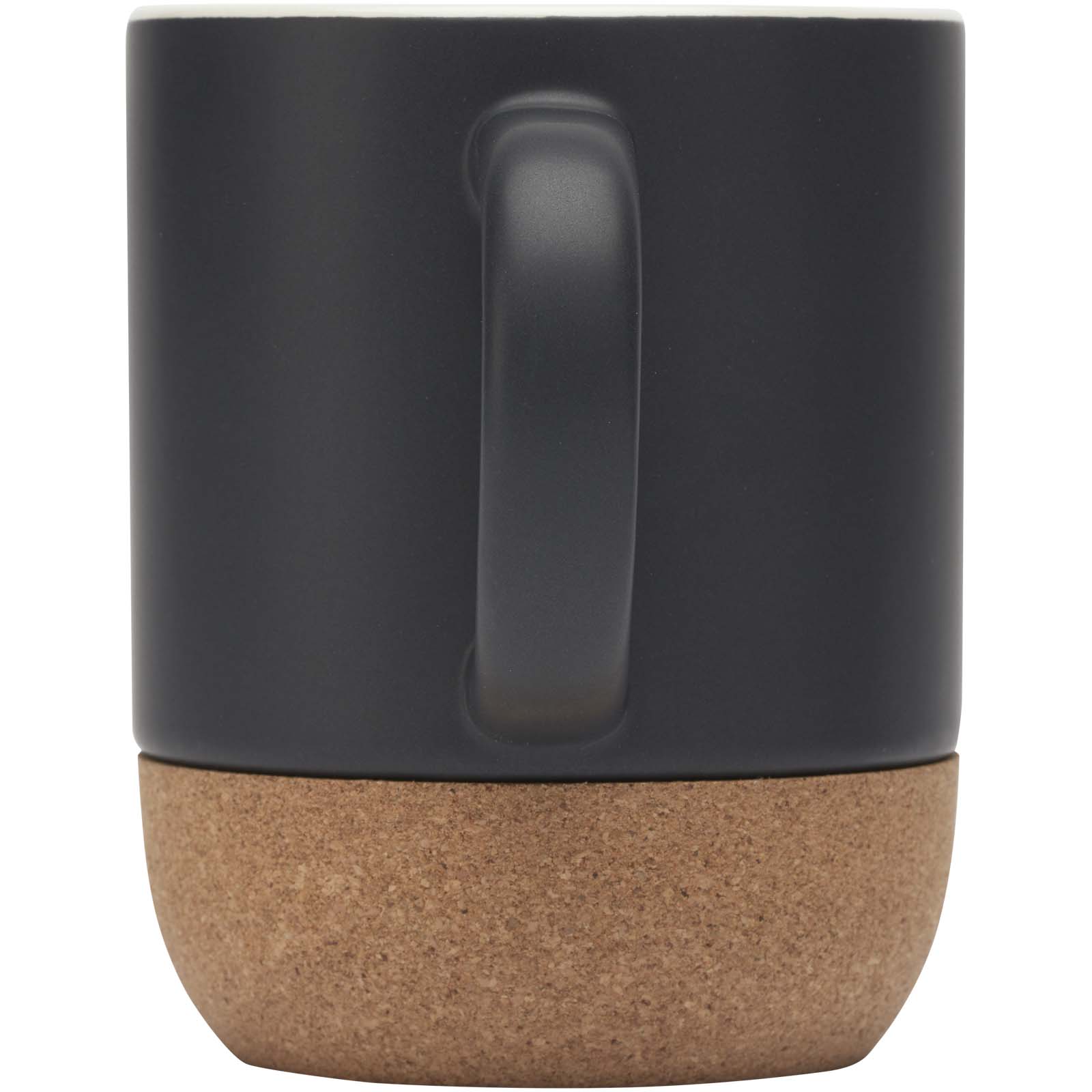 Billie 300 ml Keramiktasse mit Korkdetails - schwarz - Rückseite