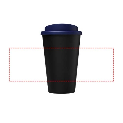 Americano® Eco 350 ml recycelter Becher - schwarz / blau – Bild 6