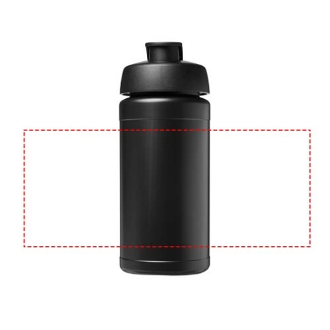 Baseline® Plus 500 ml Sportflasche mit Klappdeckel - schwarz – Bild 5