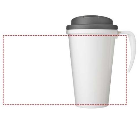 Brite-Ameriano® Grande 350 ml Isolierbecher mit auslaufsicherem Schraubverschluss - weiss / grau – Bild 7