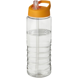 H2O Active® Treble 750 ml Sportflasche mit Ausgussdeckel – transparent / orange