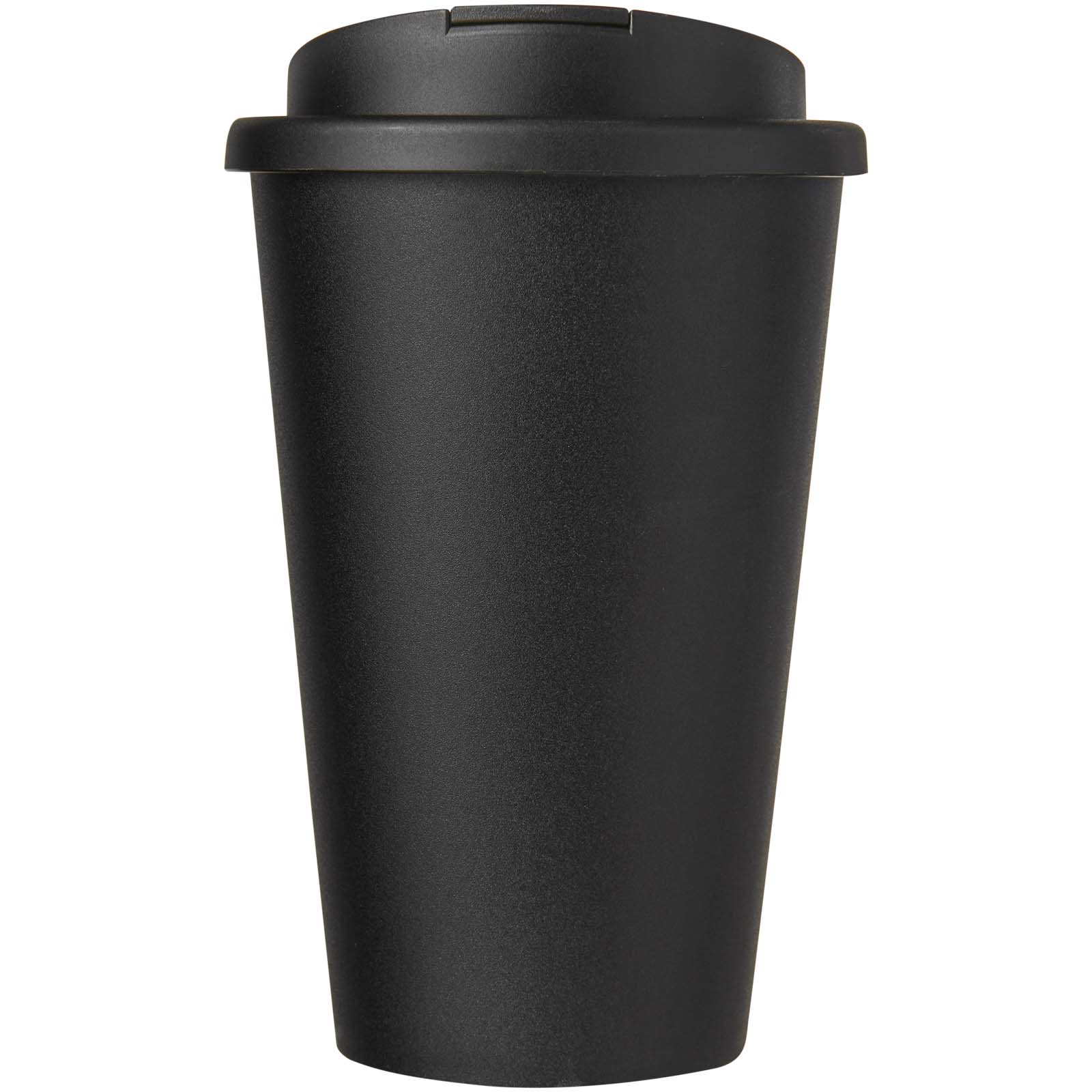 Americano® POP 350 ml isolierter Trinkbecher mit auslaufsicherem Deckel - schwarz - Vorderseite