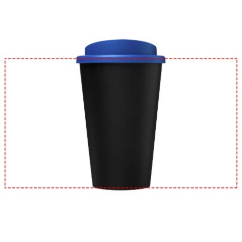 Americano® Eco 350 ml recycelter Becher - schwarz / mittelblau – Bild 7