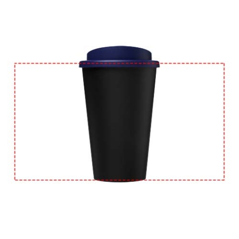 Americano® Eco 350 ml recycelter Becher - schwarz / blau – Bild 8