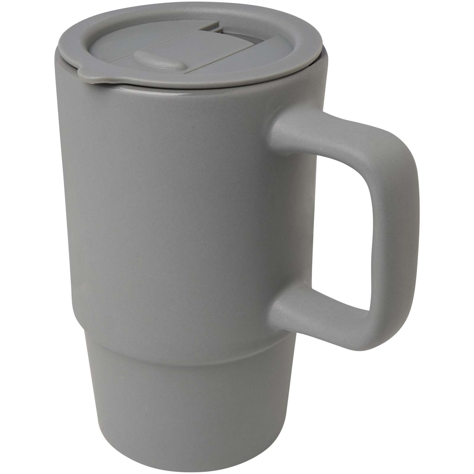 Carter 450 ml Keramiktasse mit Kunststoffdeckel - grau - Hauptfoto