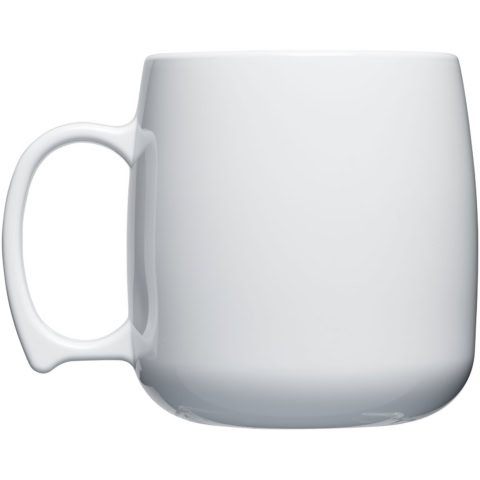 Classic 300 ml Kunststoffbecher - weiss - Rückseite