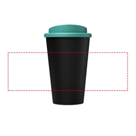 Americano® Eco 350 ml recycelter Becher - schwarz / aquablau – Bild 6