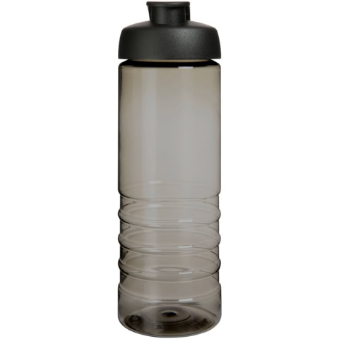 H2O Active® Eco Treble 750 ml Sportflasche mit Stülpdeckel - kohle - Vorderseite