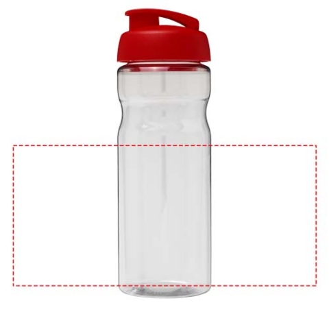H2O Active® Eco POP Base 650 ml Sportflasche mit Klappdeckel - transparent / rot – Bild 7