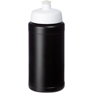 Baseline® Plus 500 ml Flasche mit Sportdeckel – schwarz / weiss
