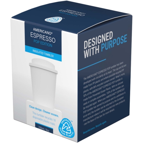 Americano® Espresso POP 250 ml Becher - weiss - Package