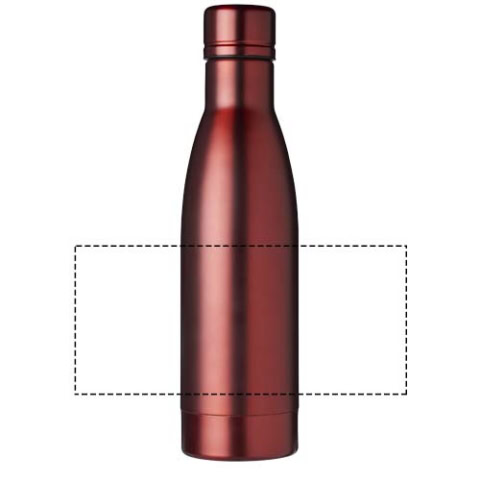 Rote Kupfer-Vakuumflasche für Getränke, 500 ml Kapazität.