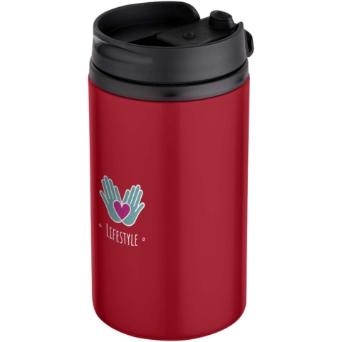 Mojave 250 ml RCS-zertifizierter Isolierbecher aus recyceltem Edelstahl - rot - Logo 1