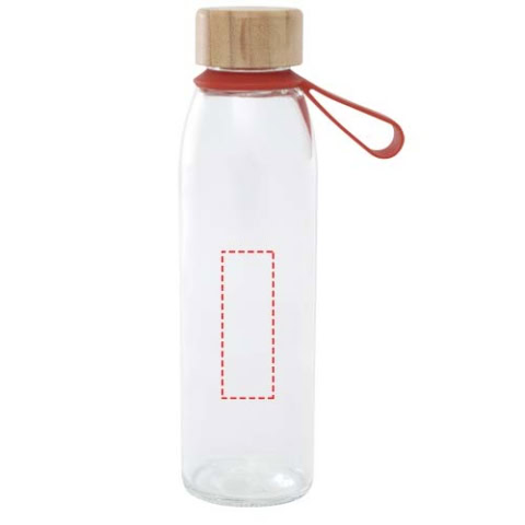 Porto 500 ml Glas-Flasche mit Silikongriff und Bambusdeckel - ziegelstein – Bild 7