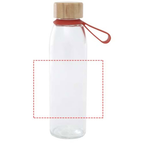 Porto 500 ml Glas-Flasche mit Silikongriff und Bambusdeckel - ziegelstein – Bild 6
