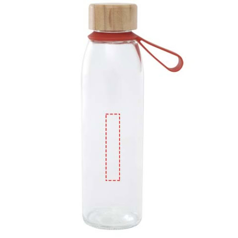 Porto 500 ml Glas-Flasche mit Silikongriff und Bambusdeckel - ziegelstein – Bild 8