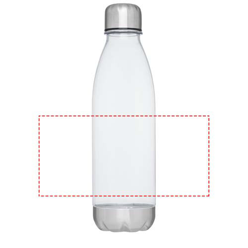 Klare, transparente Trinkflasche für Sport und unterwegs.