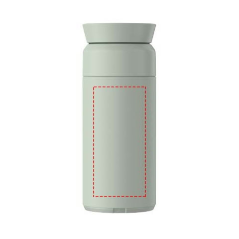 Hellgrüne Trinkflasche Ocean Bottle 350 ml mit Schraubverschluss.