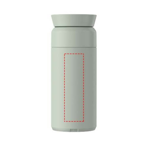 Hellgrüne Trinkflasche Ocean Bottle 350 ml mit Schraubverschluss.