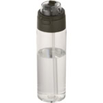 Theron 700 ml RCS Trinkflasche aus recyceltem Kunststoff mit Multifunktionsdeckel und Klappstrohhalm - waldgrün - Hauptfoto