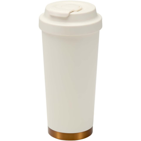 Hampton 480 ml RCS vakuumisolierter One-Touch Becher aus recyceltem Edelstahl - creme - Hauptfoto
