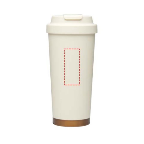 Hampton 480 ml RCS vakuumisolierter One-Touch Becher aus recyceltem Edelstahl - creme – Bild 9