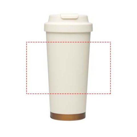 Hampton 480 ml RCS vakuumisolierter One-Touch Becher aus recyceltem Edelstahl - creme – Bild 11