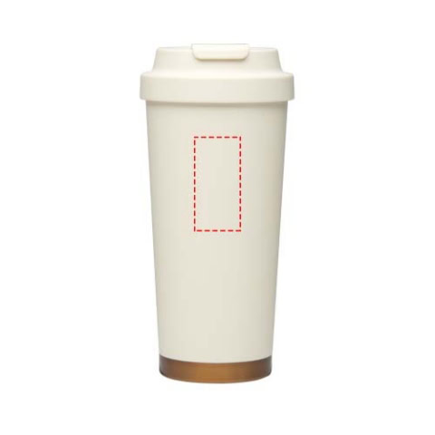 Hampton 480 ml RCS vakuumisolierter One-Touch Becher aus recyceltem Edelstahl - creme – Bild 10