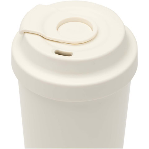 Hampton 480 ml RCS vakuumisolierter One-Touch Becher aus recyceltem Edelstahl - creme - Detail 1
