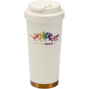 Hampton 480 ml RCS vakuumisolierter One-Touch Becher aus recyceltem Edelstahl - creme - Logo 1