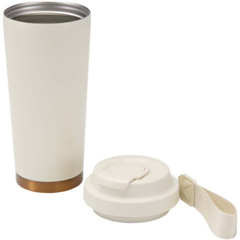 Hampton 480 ml RCS vakuumisolierter One-Touch Becher aus recyceltem Edelstahl - creme - Extra 1