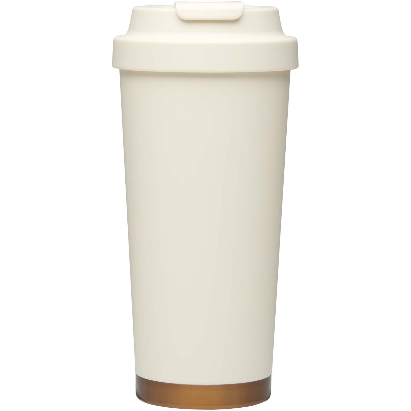 Hampton 480 ml RCS vakuumisolierter One-Touch Becher aus recyceltem Edelstahl - creme - Vorderseite