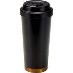 Hampton 480 ml RCS vakuumisolierter One-Touch Becher aus recyceltem Edelstahl - schwarz - Hauptfoto