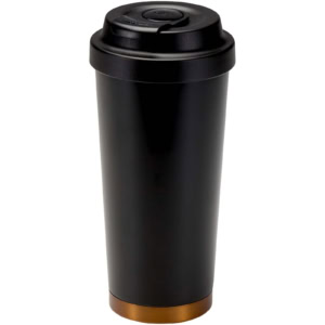 Hampton 480 ml RCS vakuumisolierter One-Touch Becher aus recyceltem Edelstahl – schwarz