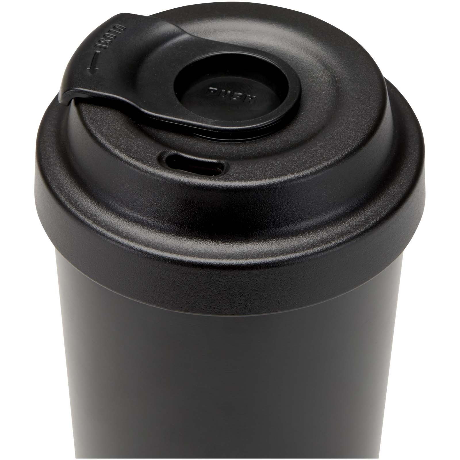 Hampton 480 ml RCS vakuumisolierter One-Touch Becher aus recyceltem Edelstahl - schwarz - Detail 1