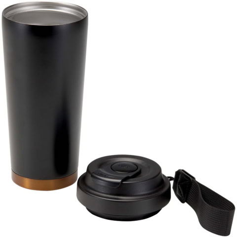 Hampton 480 ml RCS vakuumisolierter One-Touch Becher aus recyceltem Edelstahl - schwarz - Extra 1