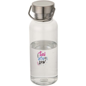 Thor 600 ml RCS Trinkflasche aus recyceltem RPET - transparent klar - Logo 1
