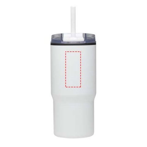 Westin 540 ml RCS Becher aus recyceltem Material, doppelwandig isoliert, mit Trinkhalm - weiss – Bild 8