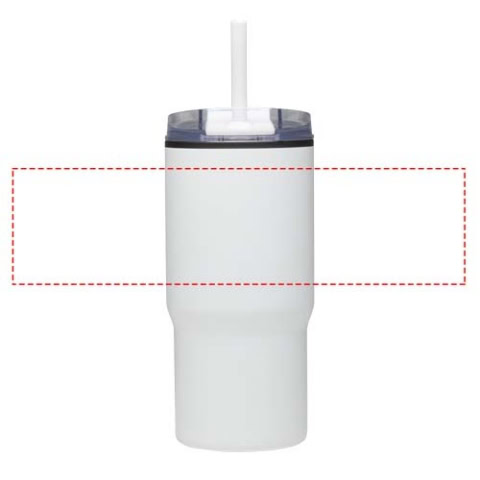 Westin 540 ml RCS Becher aus recyceltem Material, doppelwandig isoliert, mit Trinkhalm - weiss – Bild 11