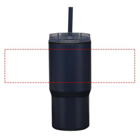 Westin 540 ml RCS Becher aus recyceltem Material, doppelwandig isoliert, mit Trinkhalm - navy – Bild 11