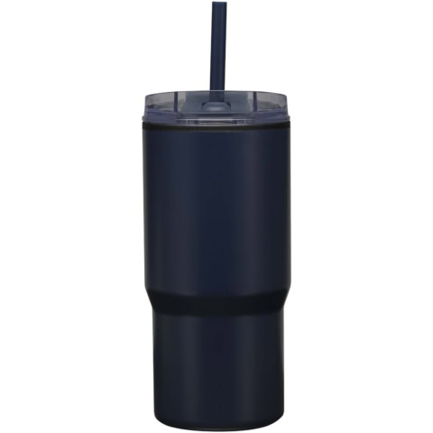 mit Trinkhalm - navy - Logo 1